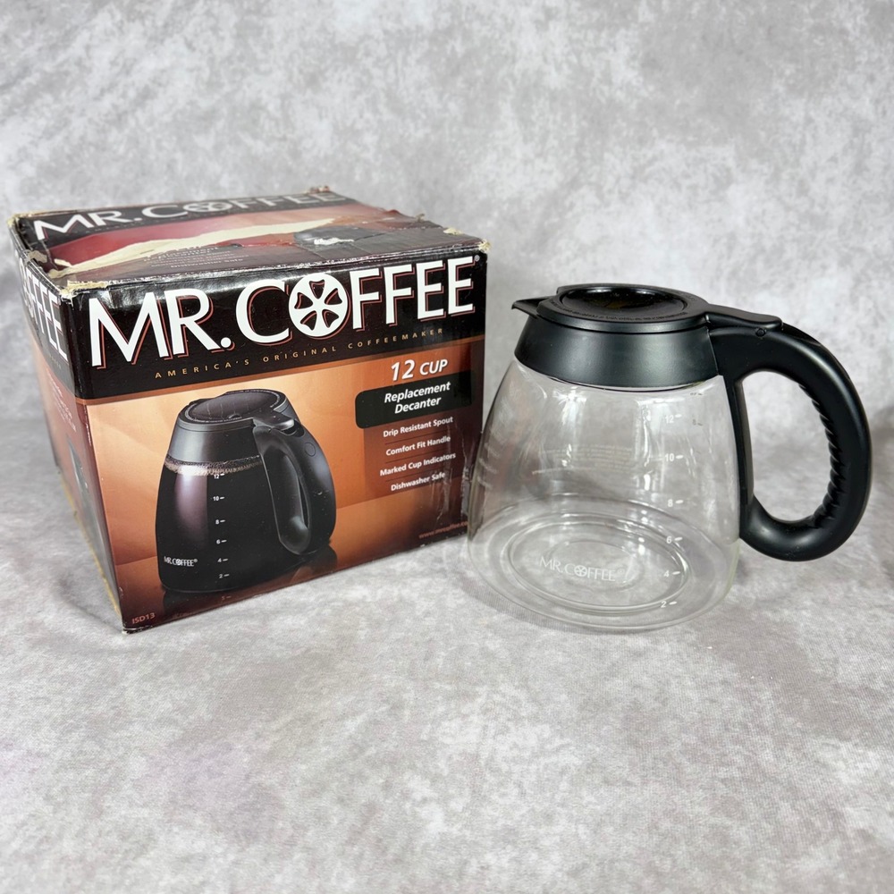 Mr Coffee 12 Cup Replacement‎ Decanter Blk ISD13 Fits: EJ, FT, IS, LM, VM Series